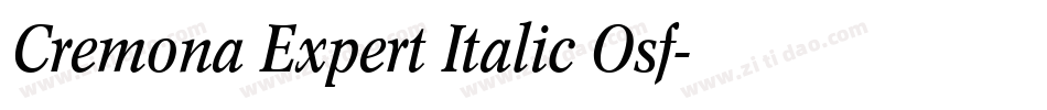 Cremona Expert Italic Osf字体转换